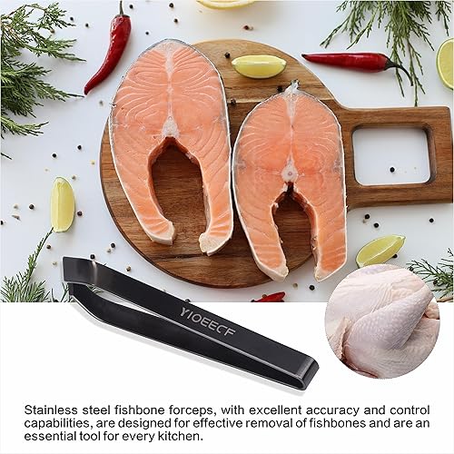 Miniatura 3 de Juego de pinzas para galjanoplastia de chef, juego de pinzas para alimentos, juego de pinzas de acero inoxidable de chef profesional, 6 piezas,