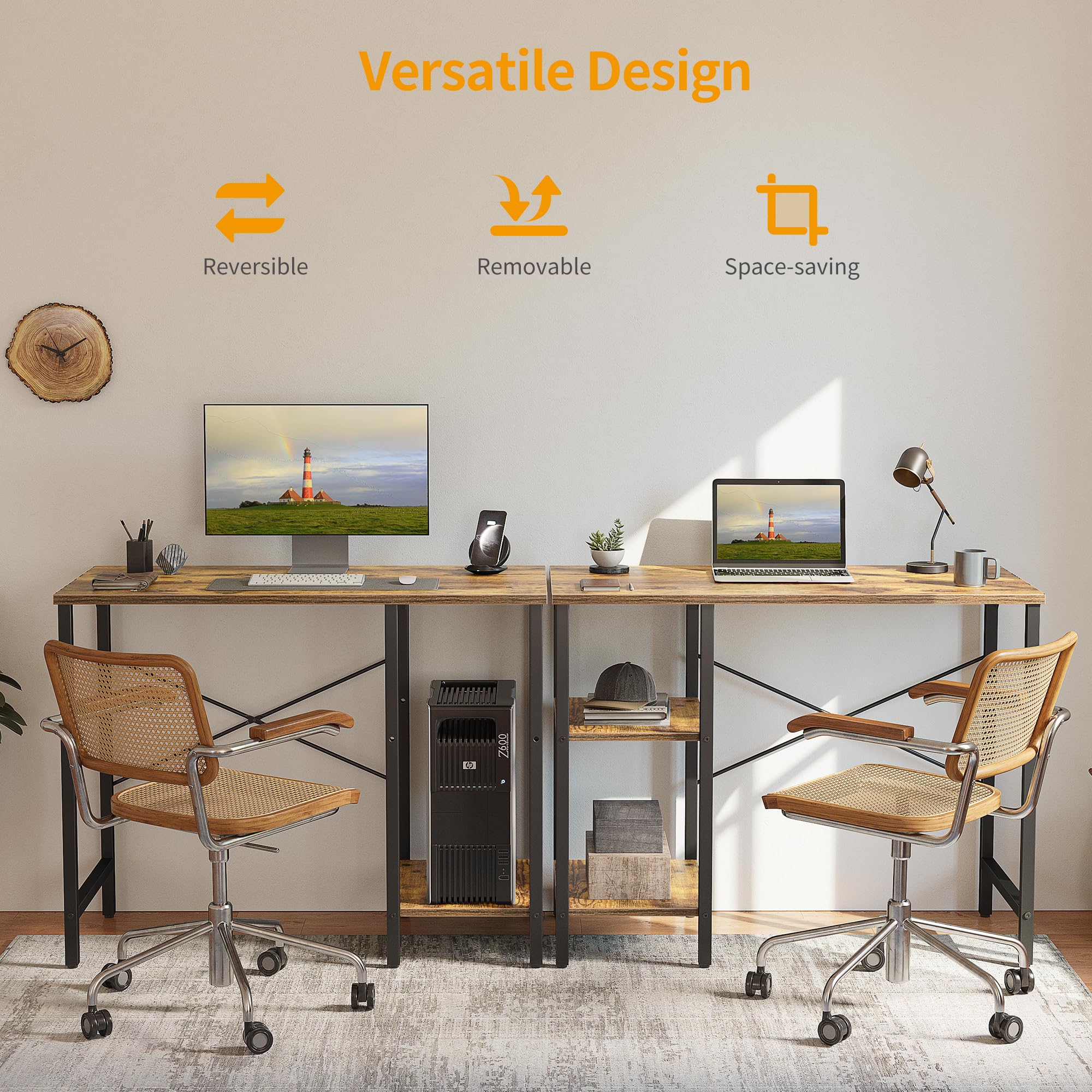 Snapklik.com : CubiCubi Small Computer Desk, 35 Inch Home Office Desk