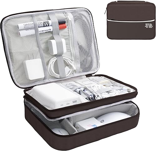 Miniatura 26 de Organizador Electrónico, Funda Organizadora de Cables de Viaje, Bolsas Organizadoras de Cables Portátiles, Estuche de Almacenamiento de Accesorios