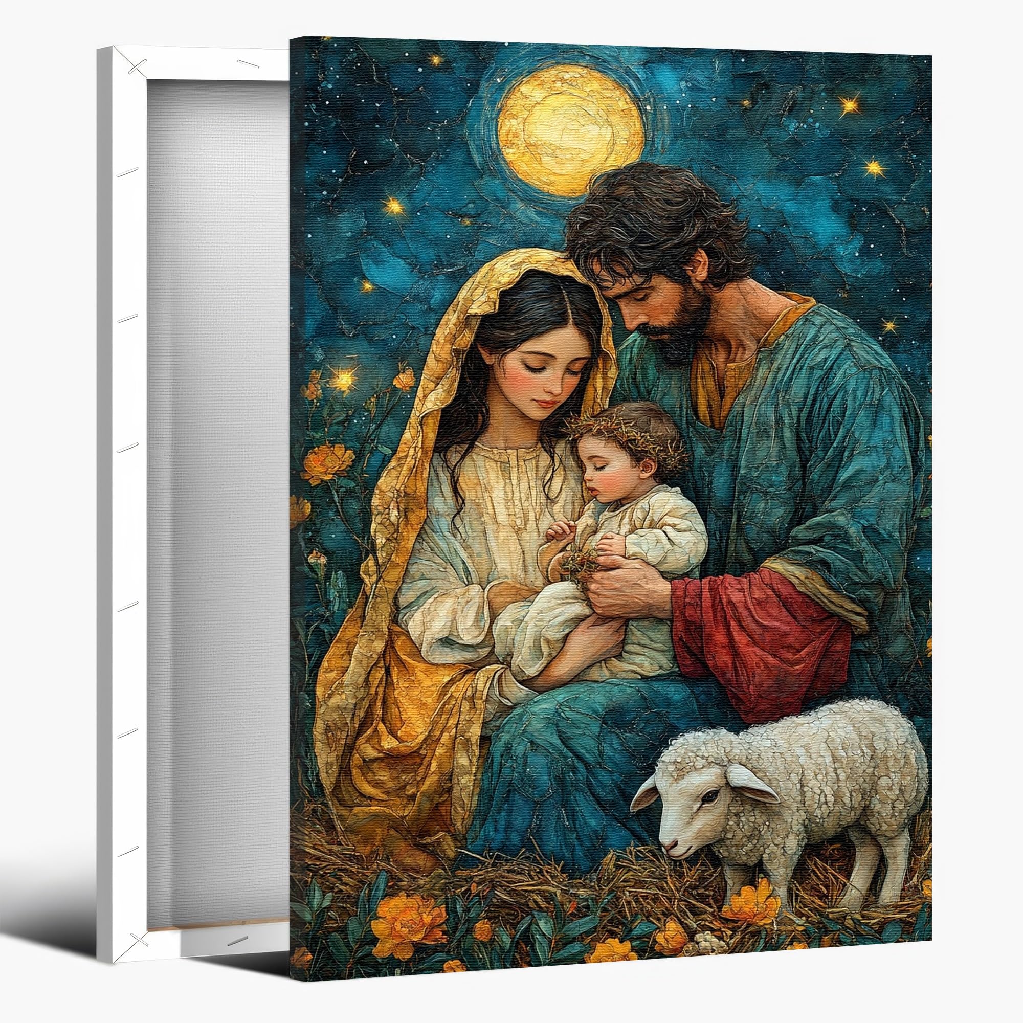 Amazon.com: ANRUOXI Nativity Canvas Wall Art, Vintage Birth of