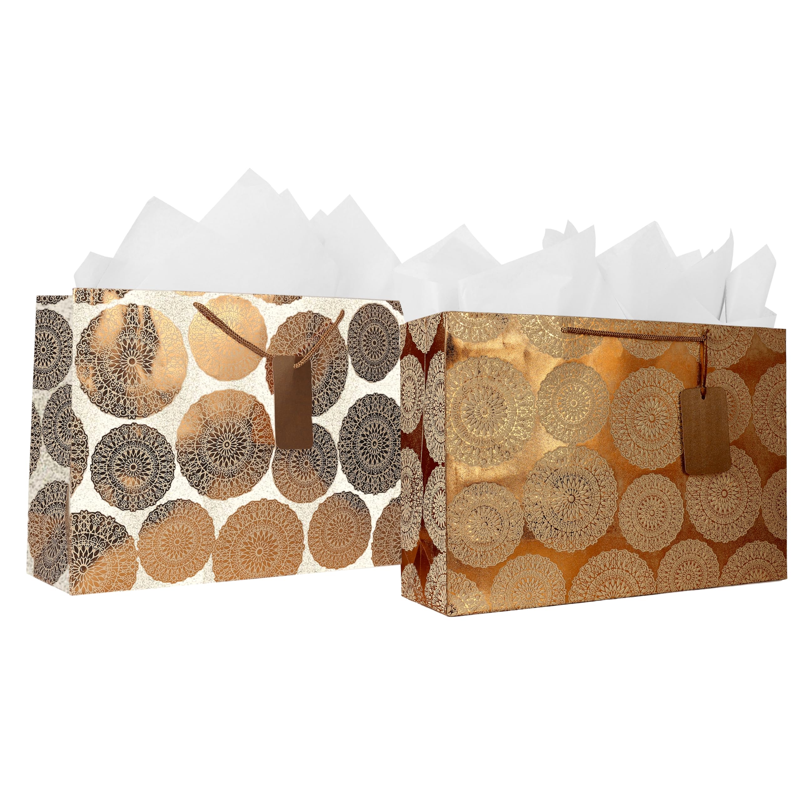 See full amazon price history chart for KidsyWinsy Pack Of 50 Bronze Foil Gift Bags (Large,16 * 5 * 11 Inches) With Tissue & Thank You Card-Paper Christmas Gift Bags | Festive Goodie Bags | Carry Bags For Birthday, Wedding, Anniversary KidsyWinsy Pack Of 50 Bronze Foil Gift Bags (Large,16 * 5 * 11 Inches) With Tissue & Thank You Card-Paper Christmas Gift Bags | Festive Goodie Bags | Carry Bags For Birthday, Wedding, Anniversary (B0D1LQNVFJ) Amazon Price History, Amazon Price Tracker