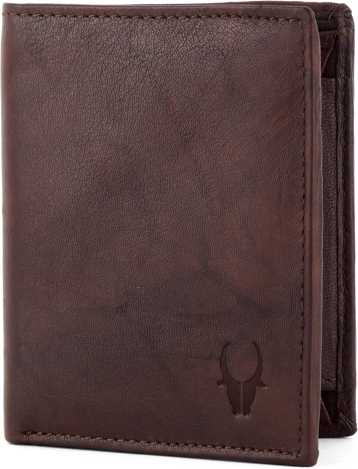 WILDHORN Men's Top Grain Leather Wallet - RFID Blocking, 11 Card Slots, Zip Compartment