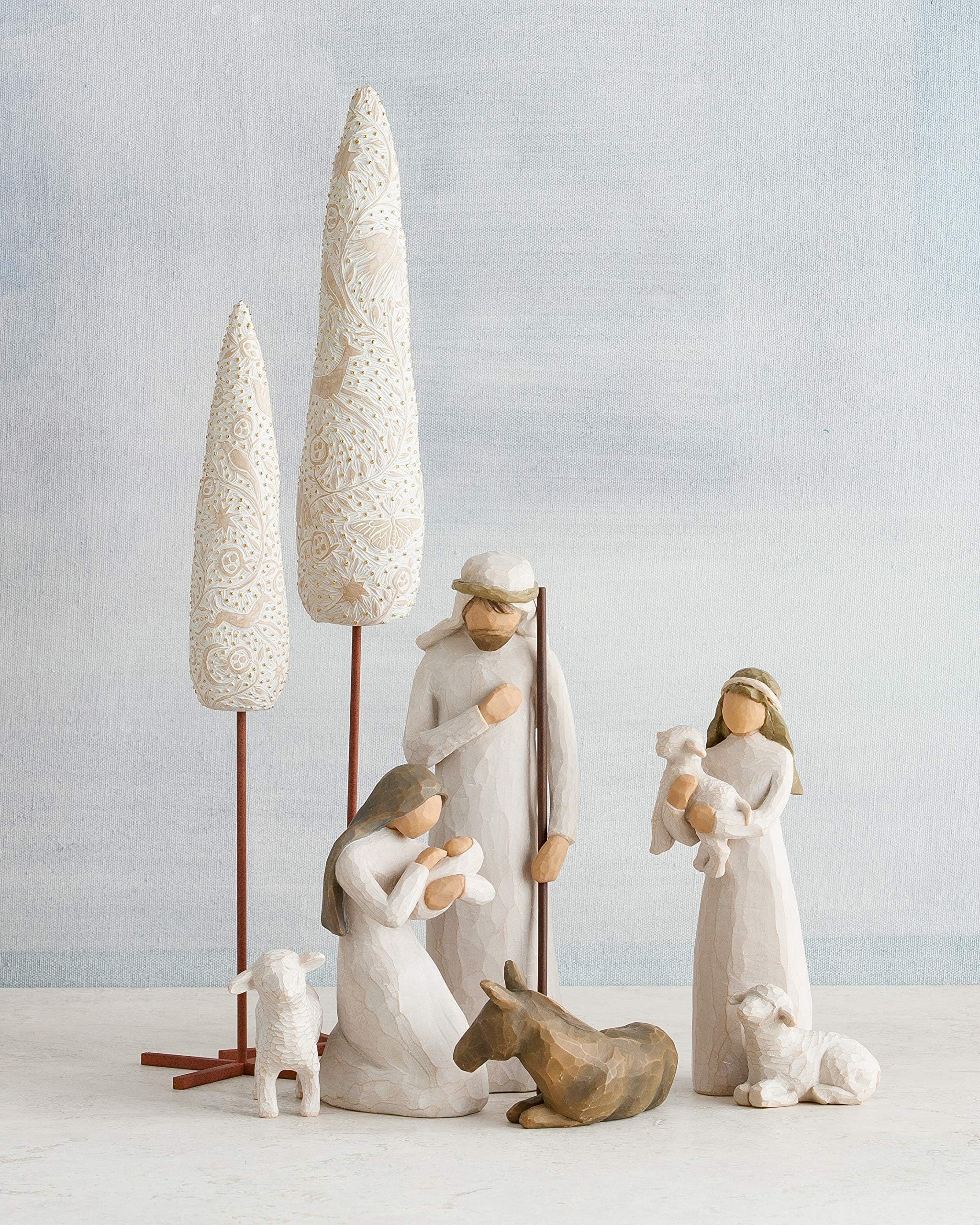 Willow Tree Demdaco Nativity Cypress Tree Figurines Set of 2 Susan Lordi 27598 New