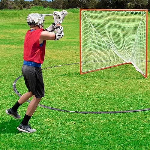 Miniatura 21 de Champion Sports Lacrosse Crease para mujer: Rhino Flex Portable Lacrosse Goal Crease – 17' de diámetro para todo tipo de clima con pesas, estacas