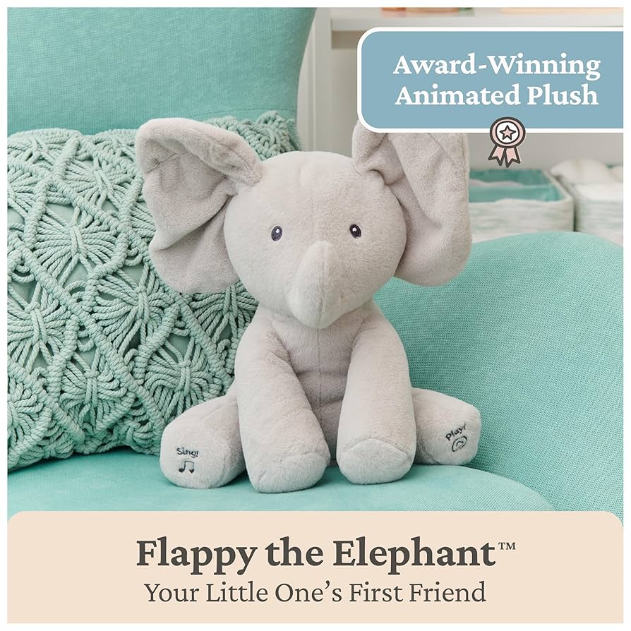 Amazon.com: Baby Gund Animated Flappy The Elephant Plush