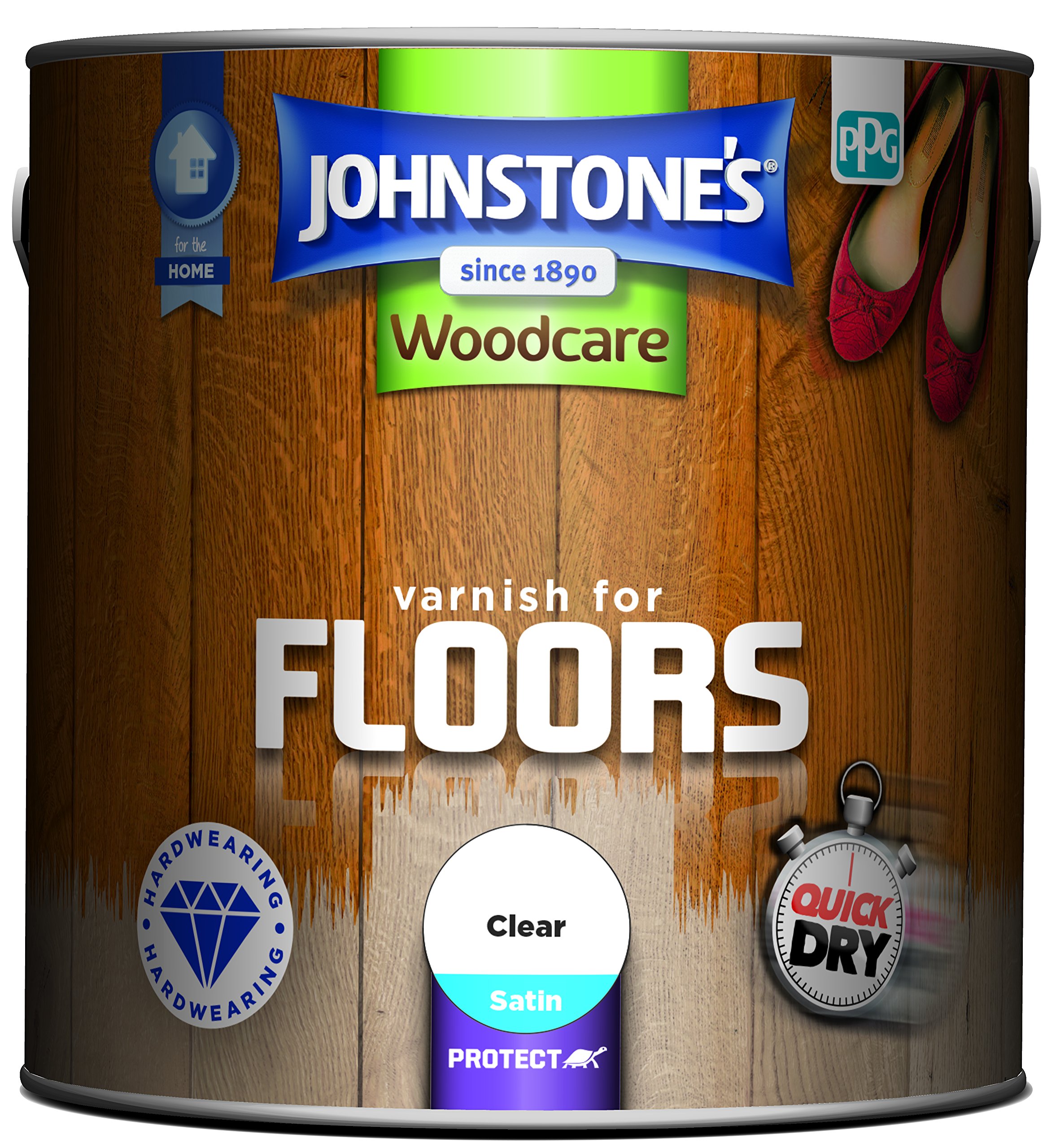 Johnstone's Woodcare Varnish for Floors - Clear 2.5L