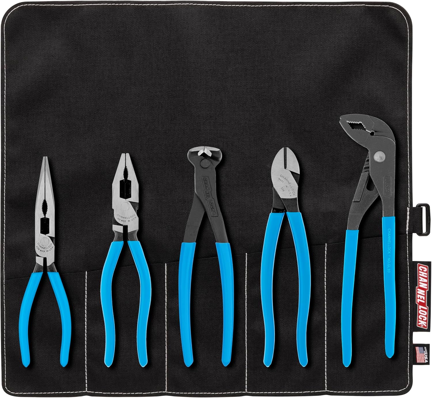 Channellock Tool Roll-5E E Series Set in a Tool Roll, 5-Piece