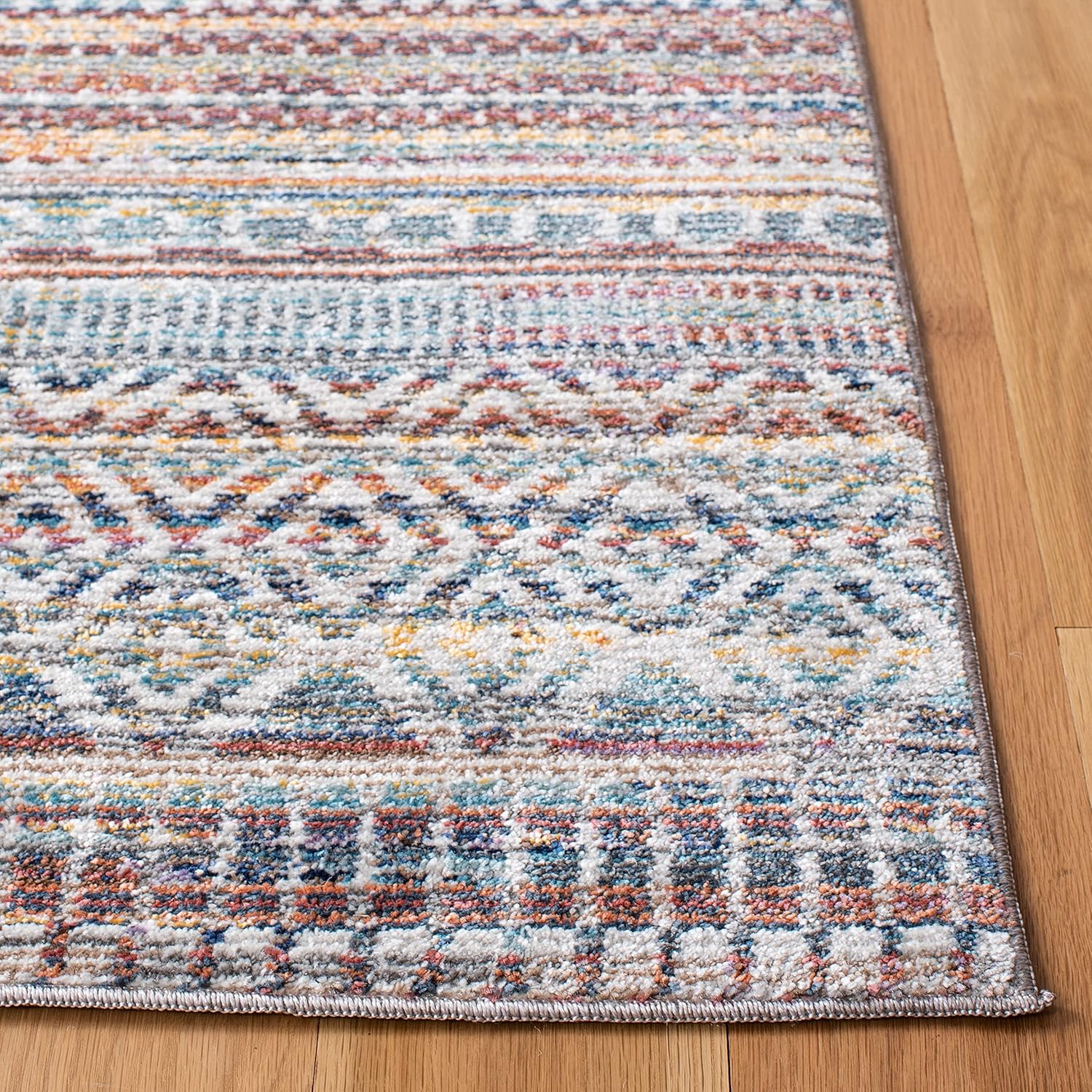 SAFAVIEH Crystal Collection Runner Rug - 2'4" x 9', Rust & Gold, Boho Distressed Design, Non-Shedding & Easy Care, Ideal for High Traffic Areas in Living Room, Bedroom (CRS736P)