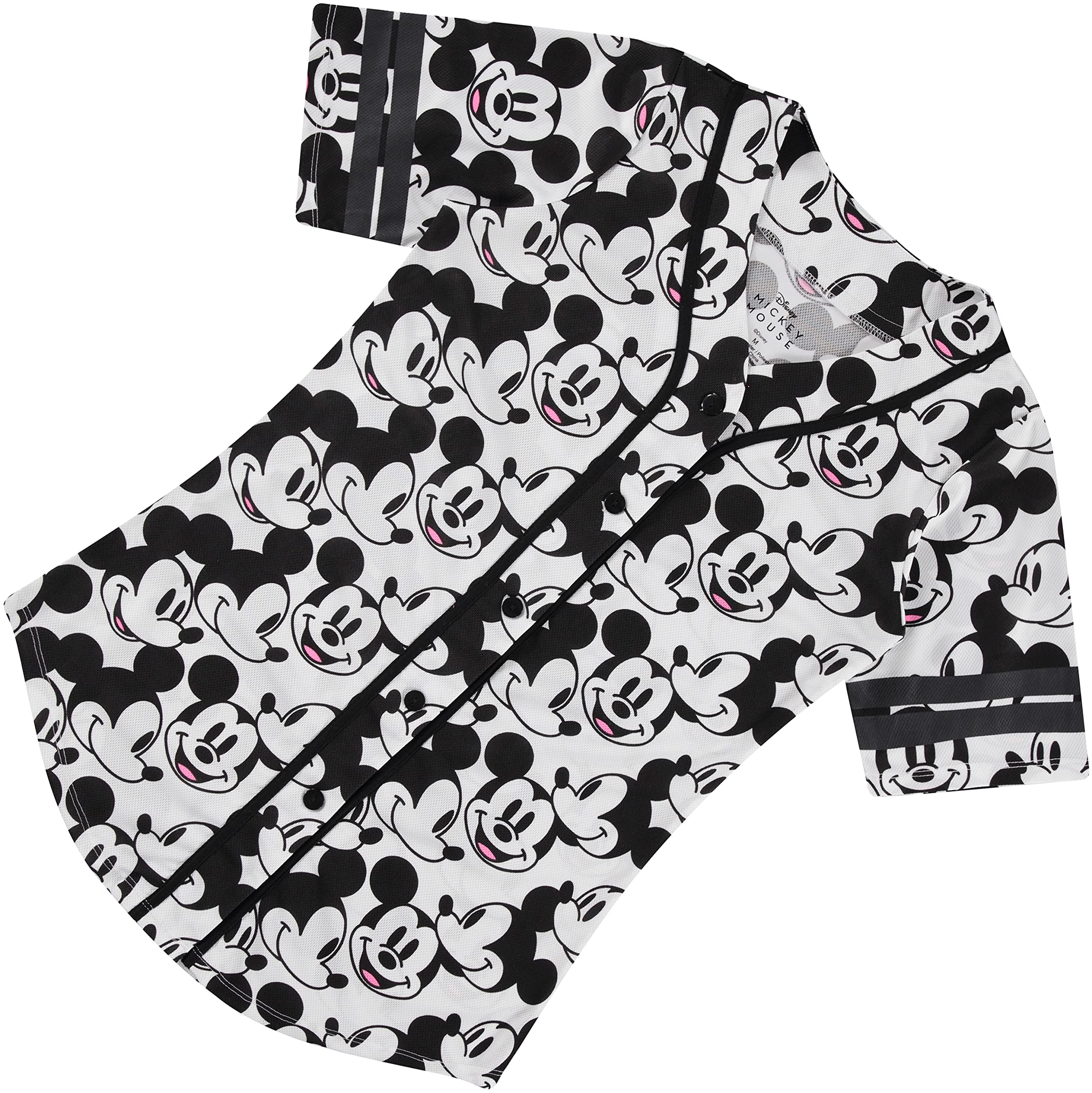 Disney Ladies Mickey Mouse Fashion Shirt - Ladies Classic Mickey Mouse Clothing Mickey Mouse Baseball Jersey Tee