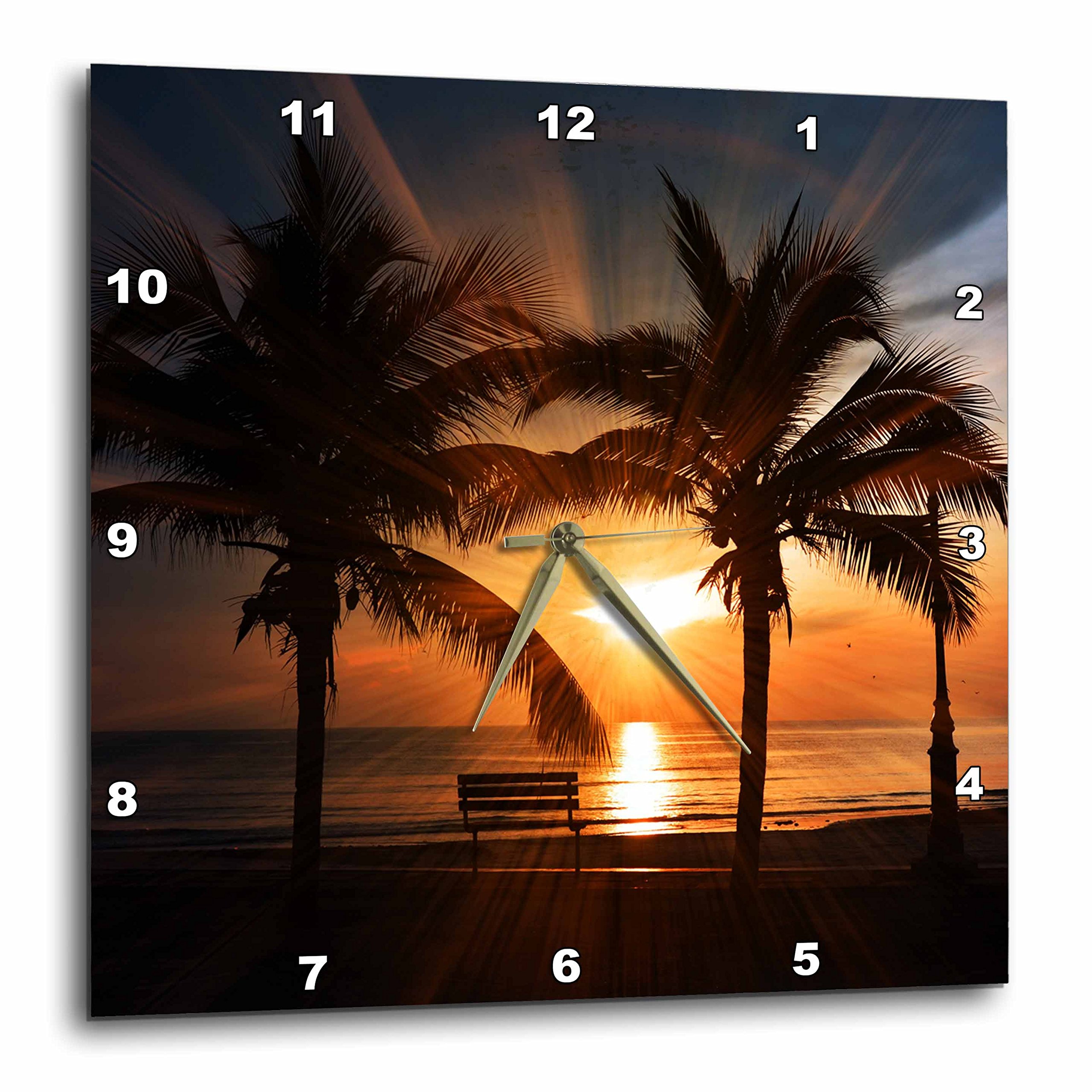 Horloge murale 3dRose 38x38 cm grande pendule carrée salon