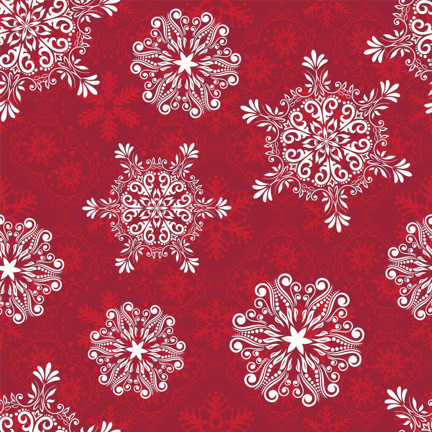 Christmas tablecloth - Vinyl Tablecloths Flannel Backed (Multiple Themes) (Snowflakes, Rectangular 60 x 84)
