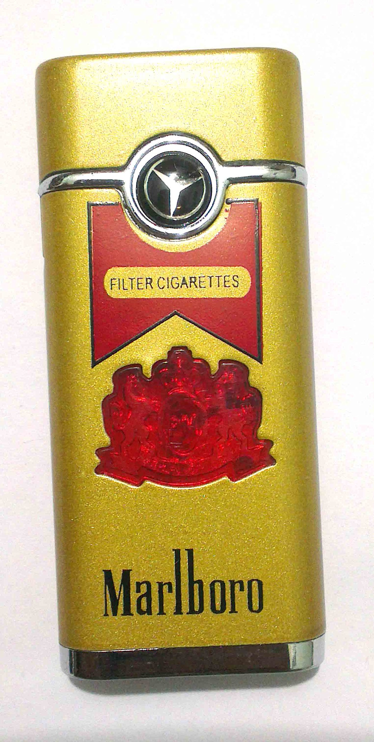 Windproof Musical Light Refillable Cigarette Lighter (Dark Golden