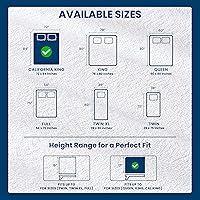 Vista 108 de Utopia Bedding Protector de colchón impermeable tamaño Queen, funda de colchón de primera calidad de 200 GSM de felpa, cubierta de cama suave