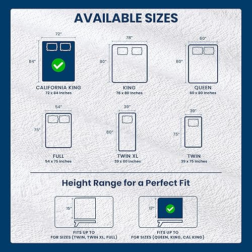 Miniatura 108 de Utopia Bedding Protector de colchón impermeable tamaño Queen, funda de colchón de primera calidad de 200 GSM de felpa, cubierta de cama suave