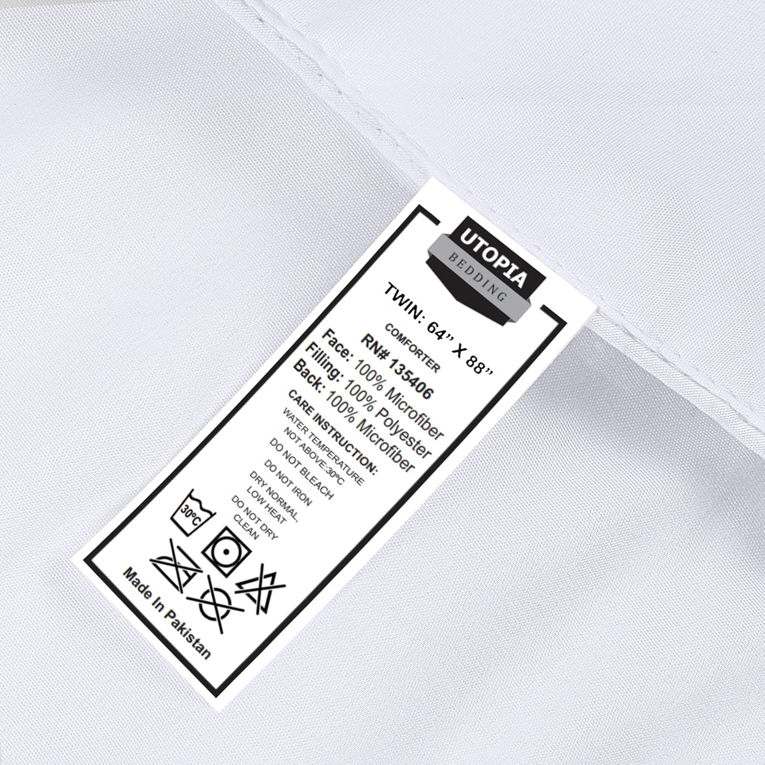 Utopia Bedding Comforter Duvet Insert - Quilted Comforter with Corner Tabs - Box Stitched Down Alternative Comforter (Twin, White) : Home & Kitchen