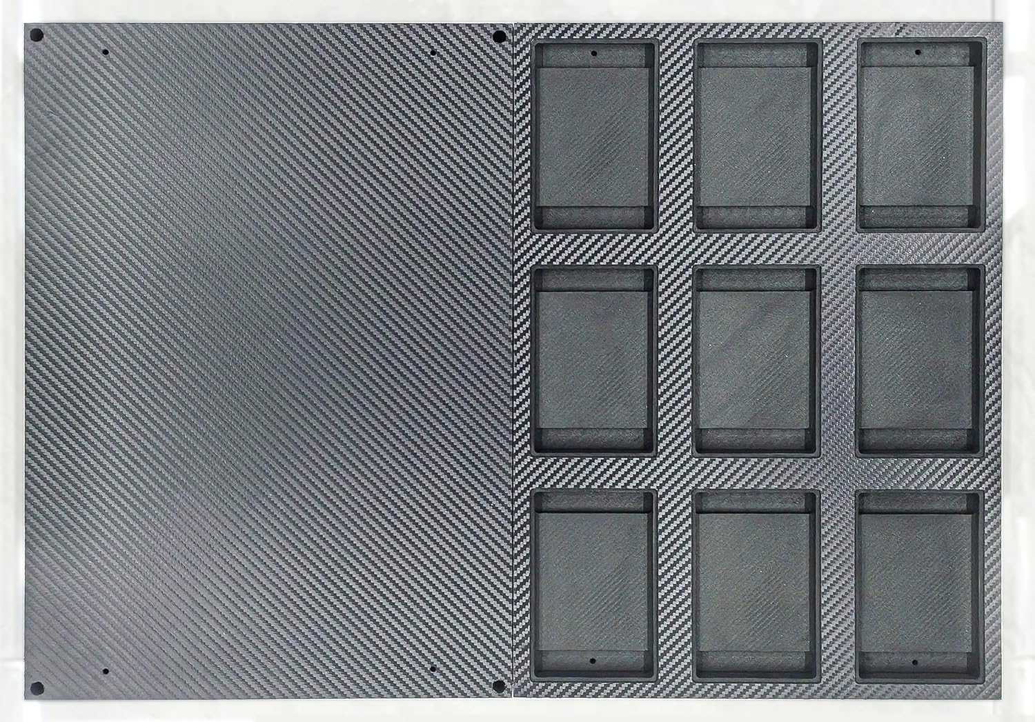 PSA Slab Display Wall Mount with Acrylic Window Included - Fit PSA & CGC SLabs | Graded Card Slabs | Graded Guards | Slab Mags - Black Carbon Fiber Color | 9-Slots