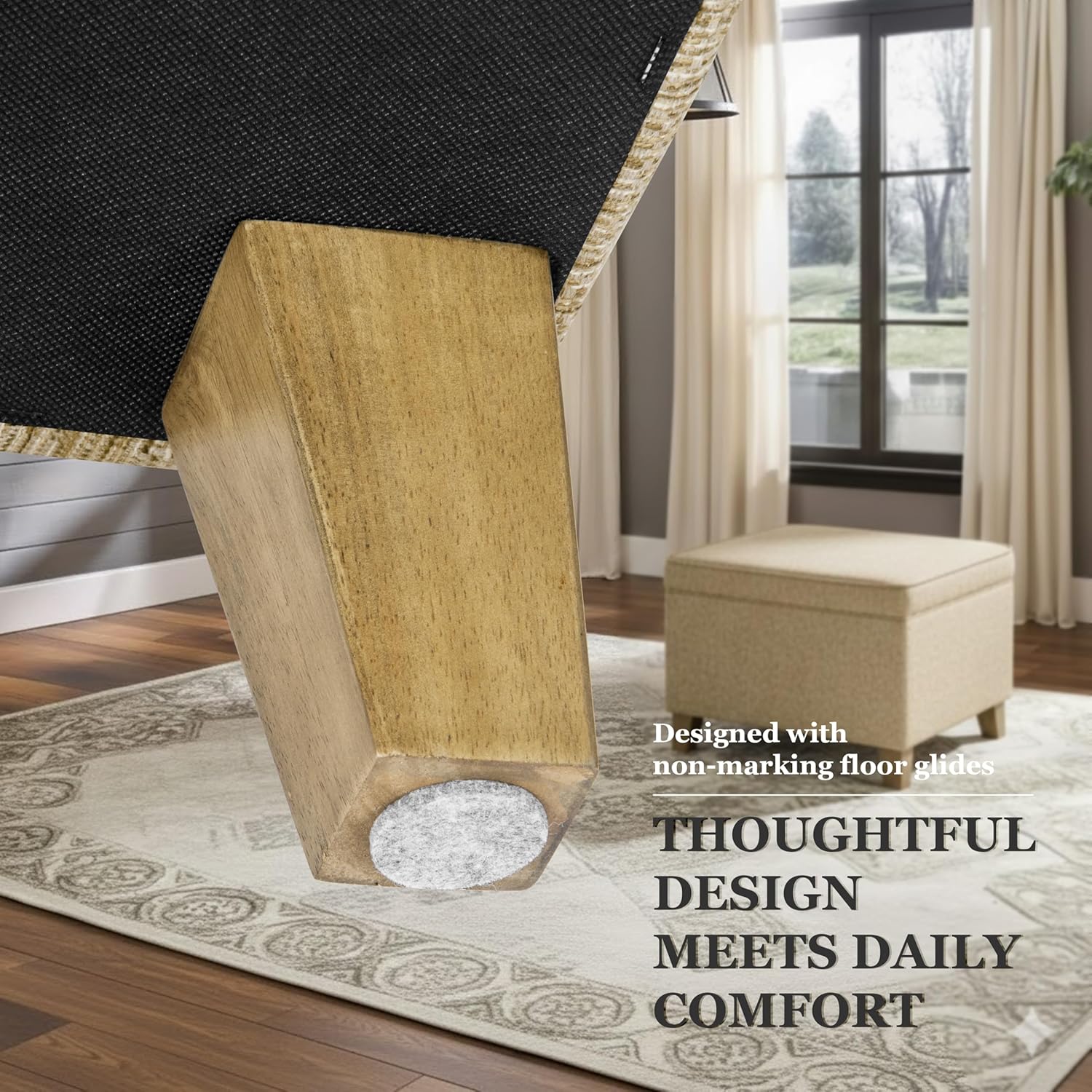Home Home Decor | Medium Square Stora Ottoman with Hind Lid |