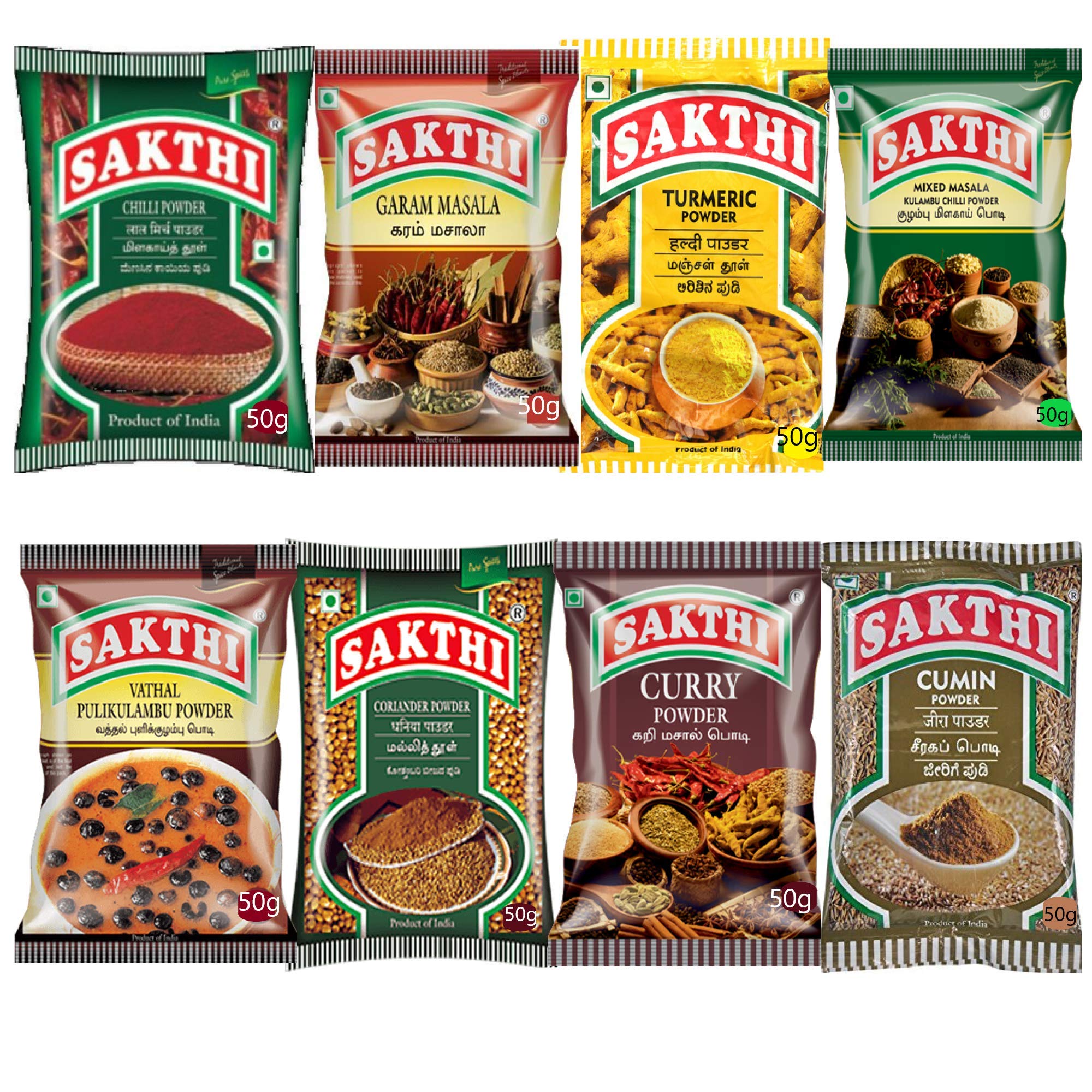 Sakthi Masala Veg Combo Pack- Pack of 8 Different Varieties Masala (B08J4K4R3M) Amazon Price History, Amazon Price Tracker