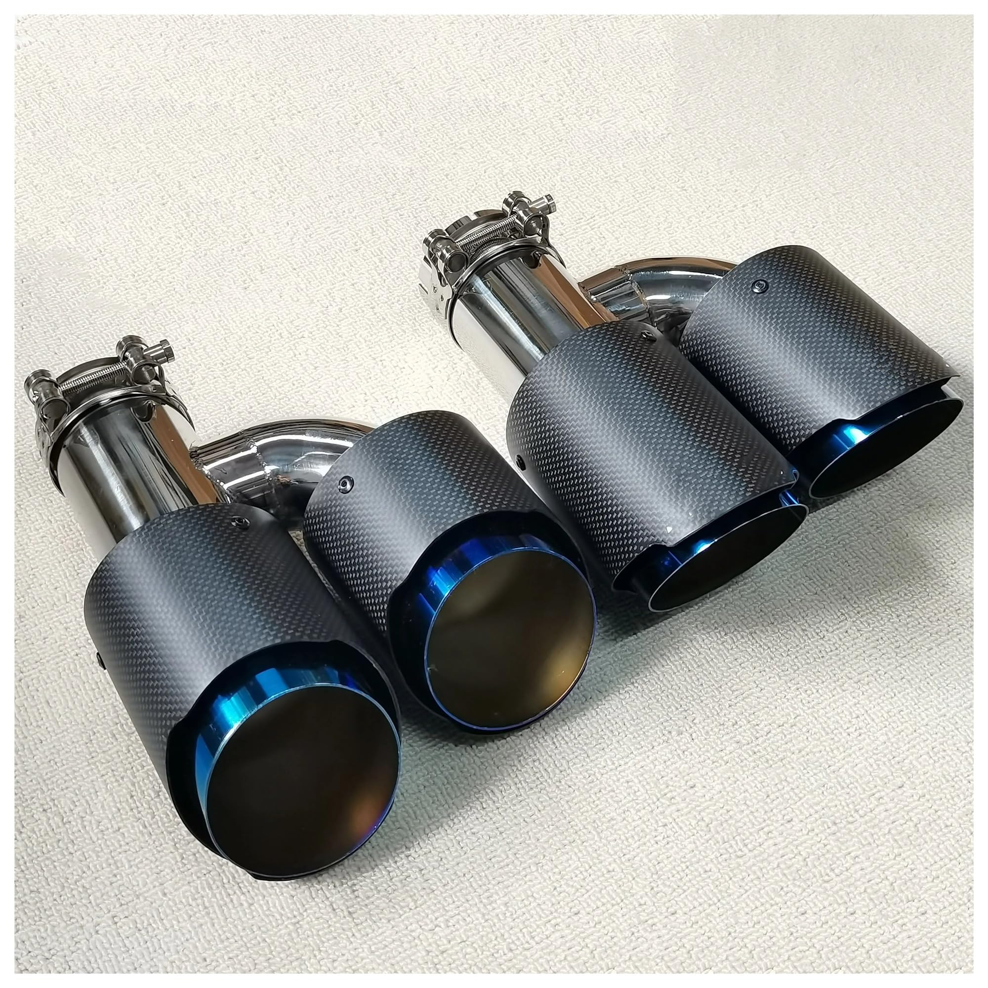 Amazon | 排気テールエンドパイプ 1ペア カーボンファイバー