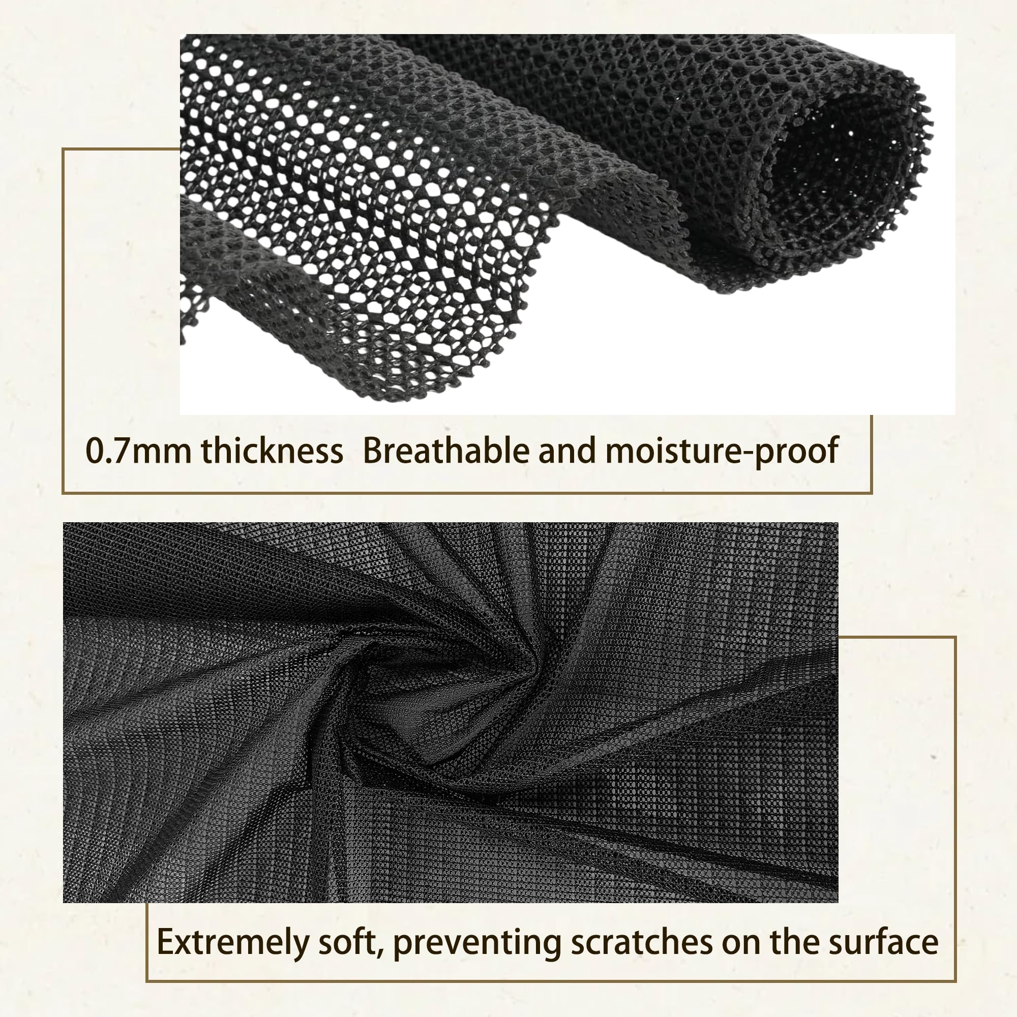 Sottotappeto Antiscivolo in PVC 195 x 210 cm Antiscivolo Rete Sotto Tappeto Multiuso Lavabile Può Essere Utilizzato su Tappeti, Lenzuola, Cuscini, Ecc, Nero