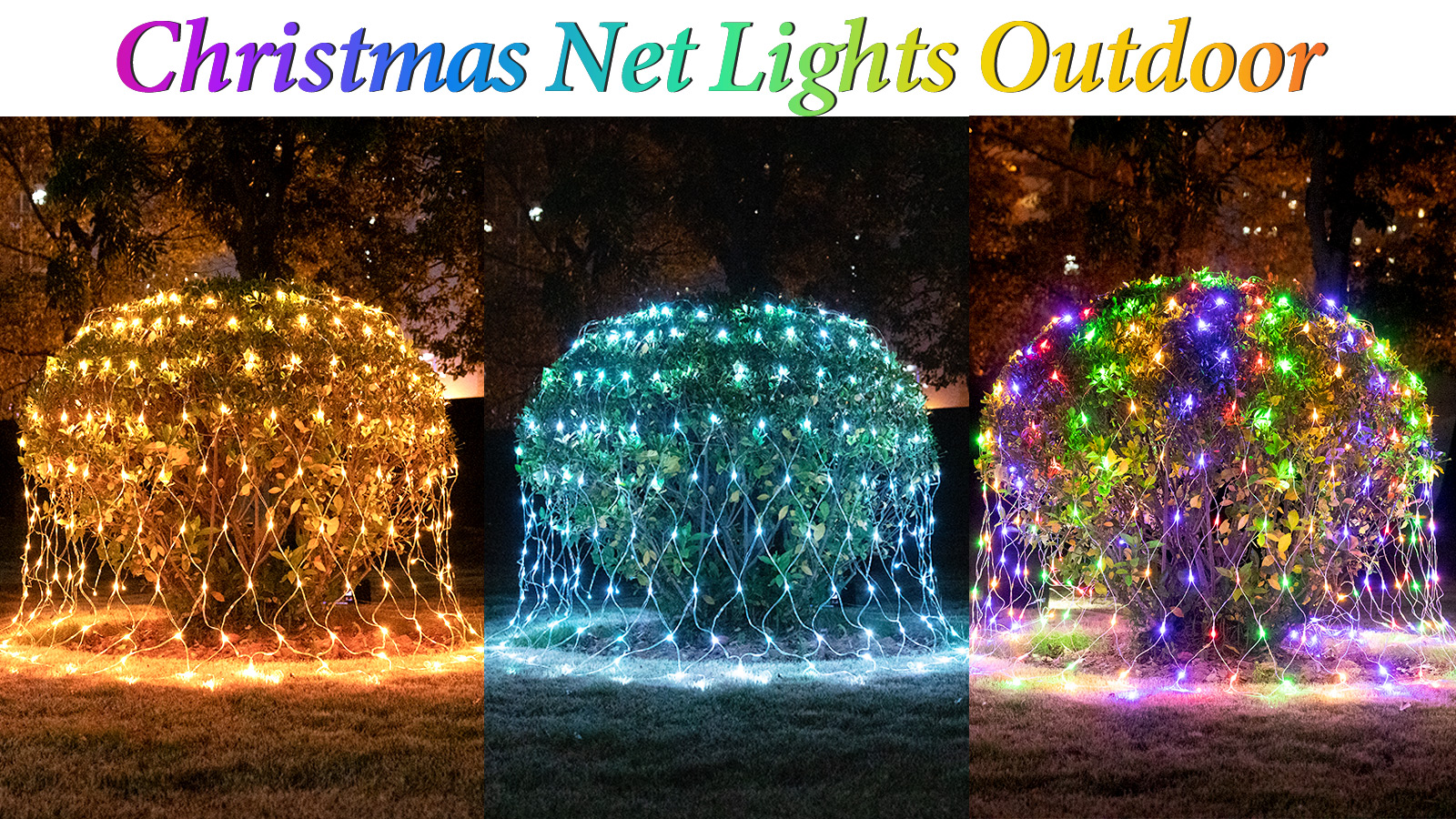 Lovelite 510 LED Christmas Net Lights, 28ft x 5ft Mesh Lights