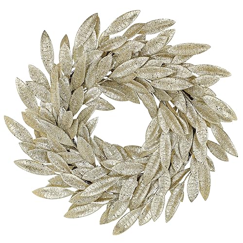 Gold Christmas Wreath 18–20 Inch Artificial Glitter Christmas Wreath Golden
