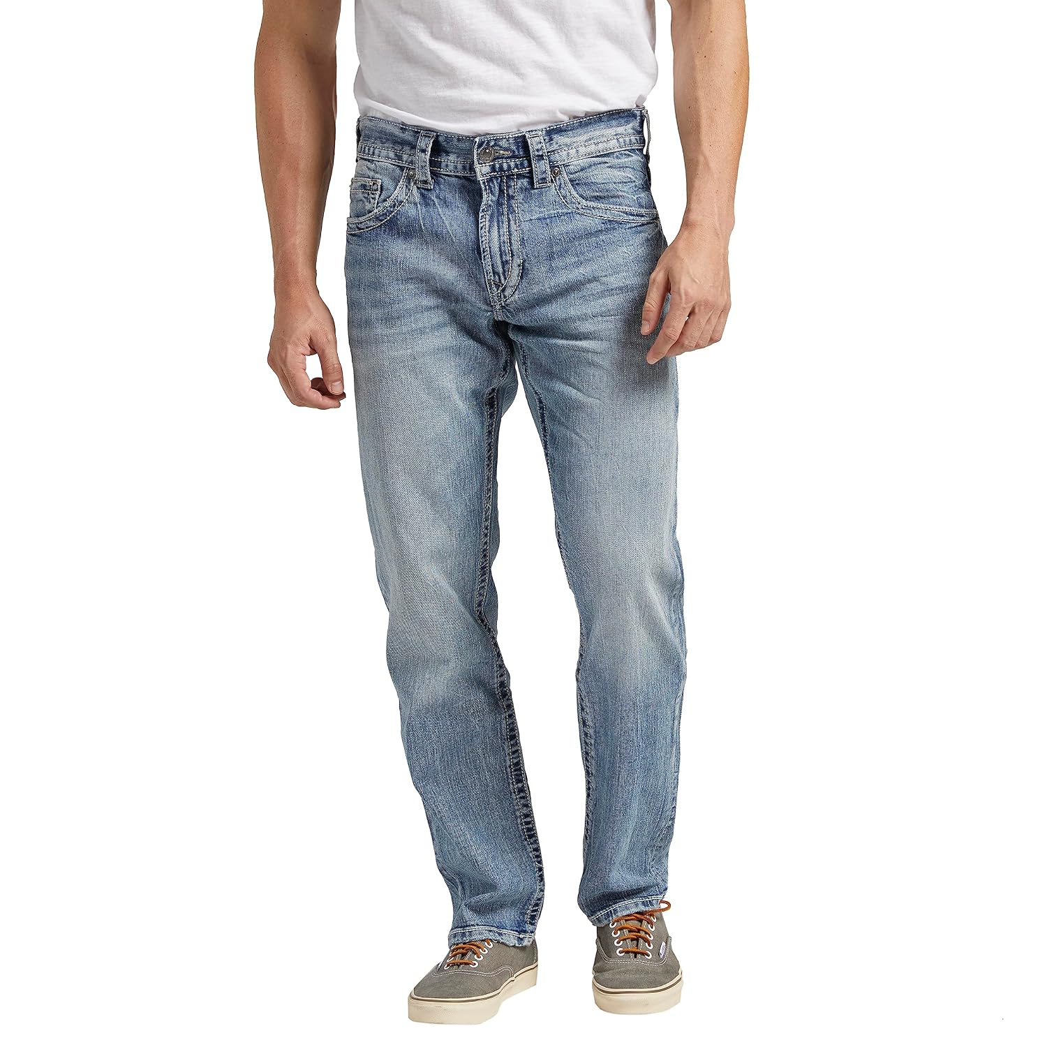 Men's Silver Jeans  Eddie Athletic Tapered Fit