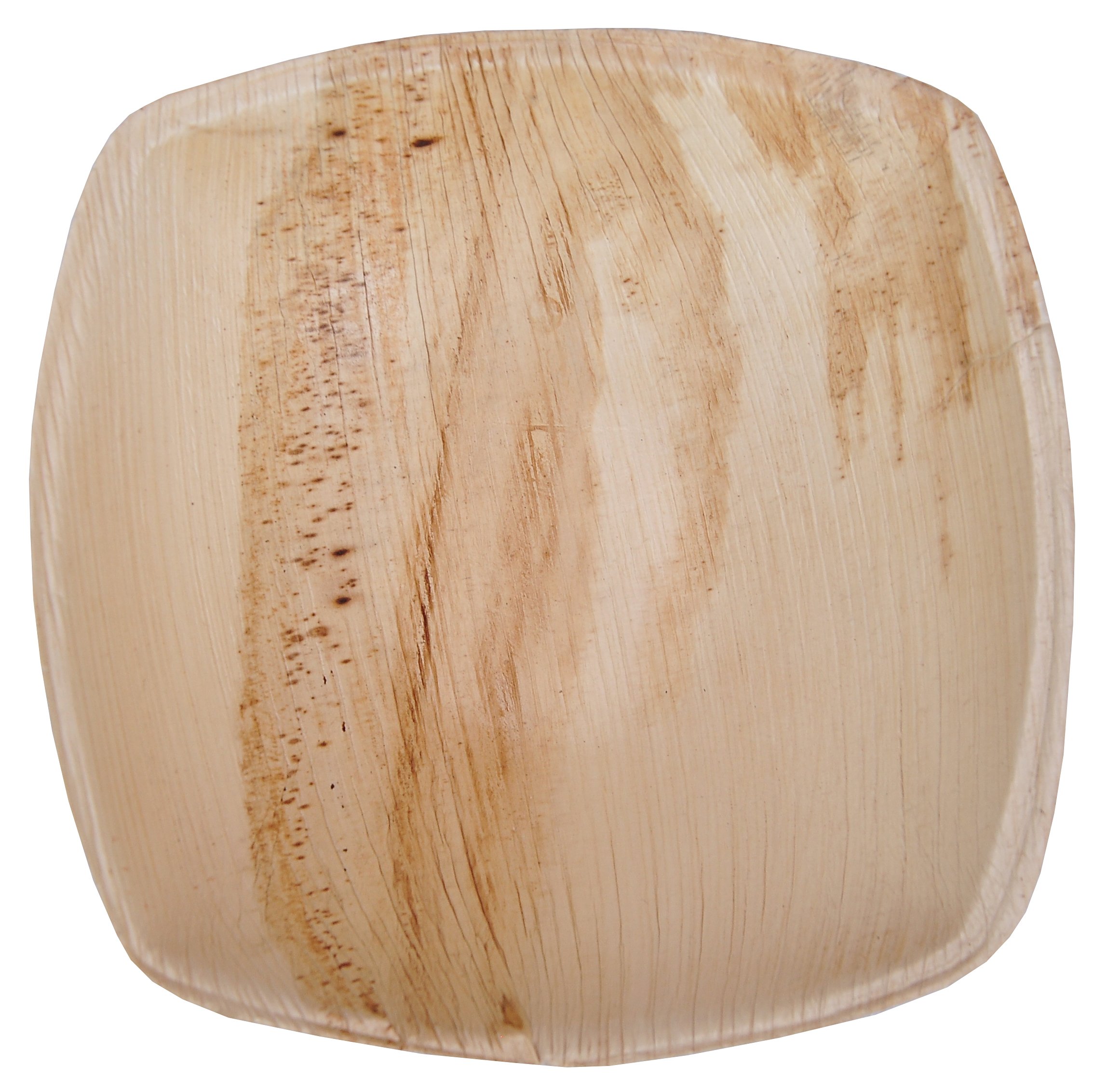 Green Atmos 100 pack 5.5 inch square disposable bowl quadrato style wedding soup noodles bowl bio degradable compostable and eco friendly disposable palm leaf plate