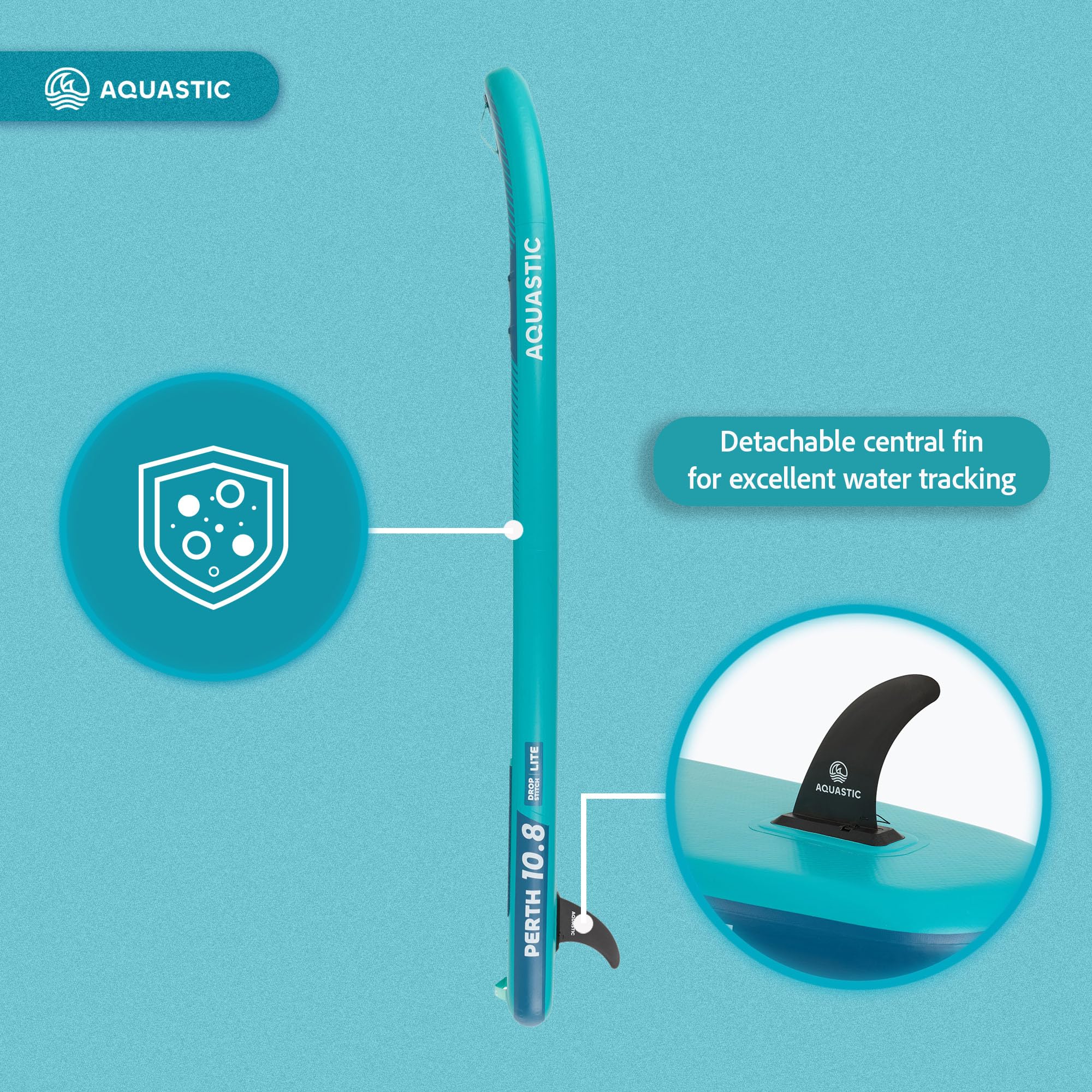AQUASTIC Perth aufblasbares SUP Board 10'8 Allround bis 150 kg