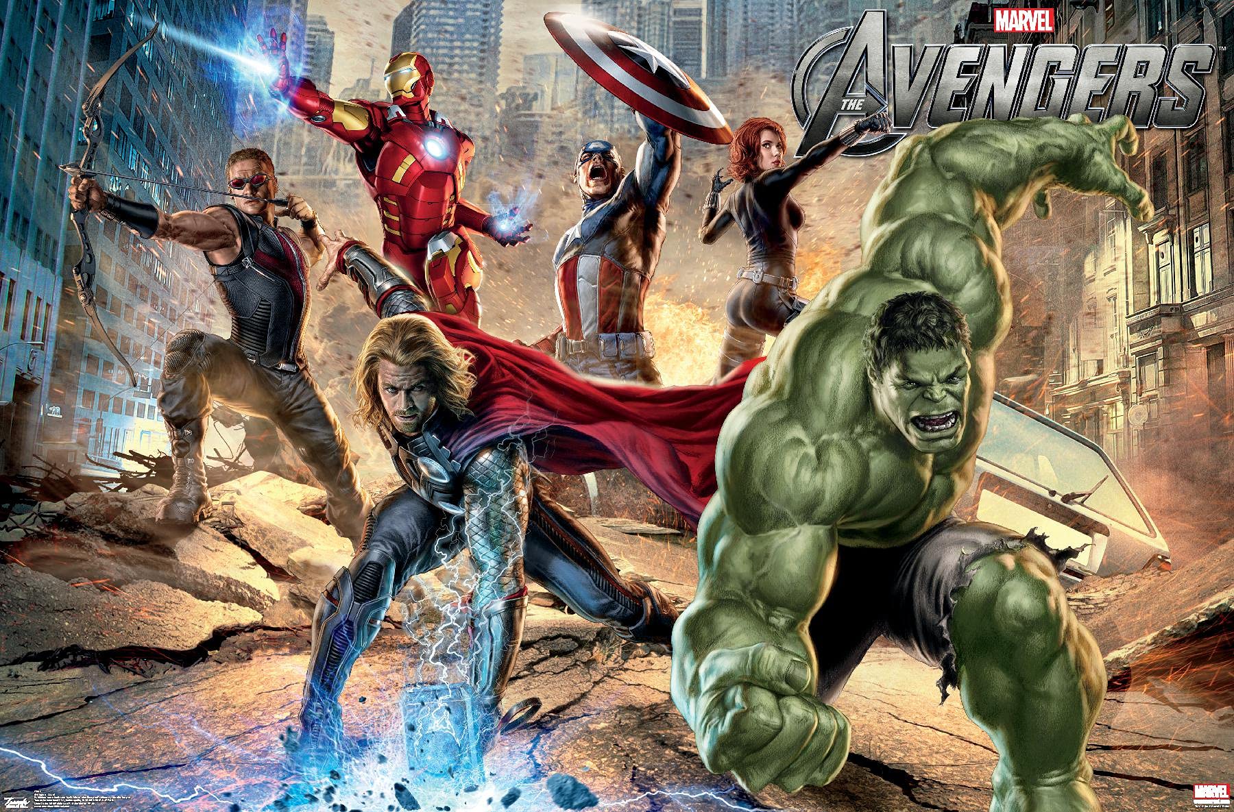 Amazon.com: Marvel Avengers: Mural Wall Poster, 34L x 22.4W