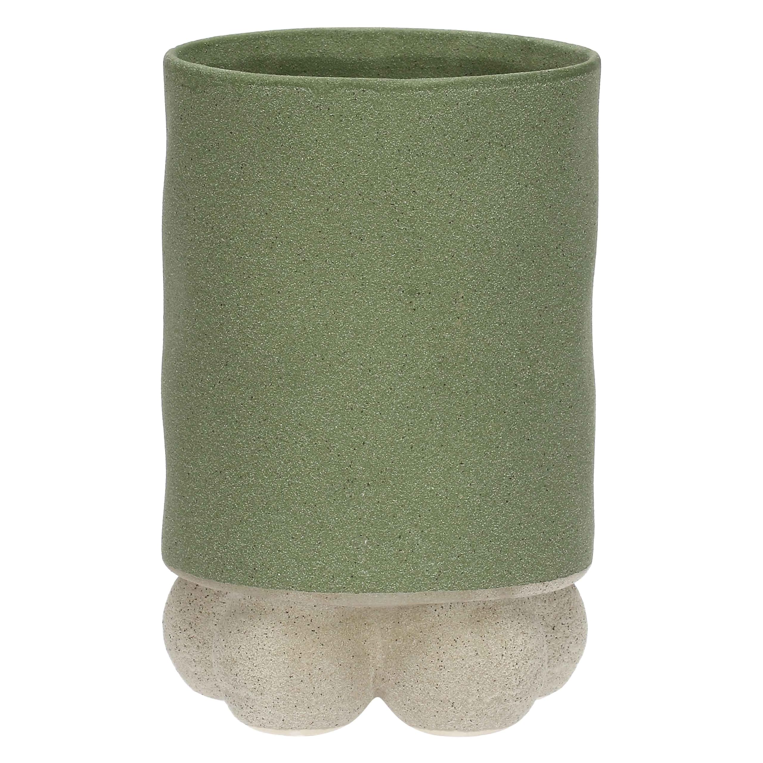 RITUALI DOMESTICI - Inequilibrium Deco Medium Ceramic Vase, 13 x 13 cm, Depth 20.3 cm, Inequilibrium Collection