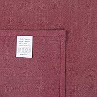 Vista 5 de Juego de 6 servilletas de lino de algodón lavable natural, rústico, suave, cómodo y reutilizable, para celebración de bodas y decoración de fiestas