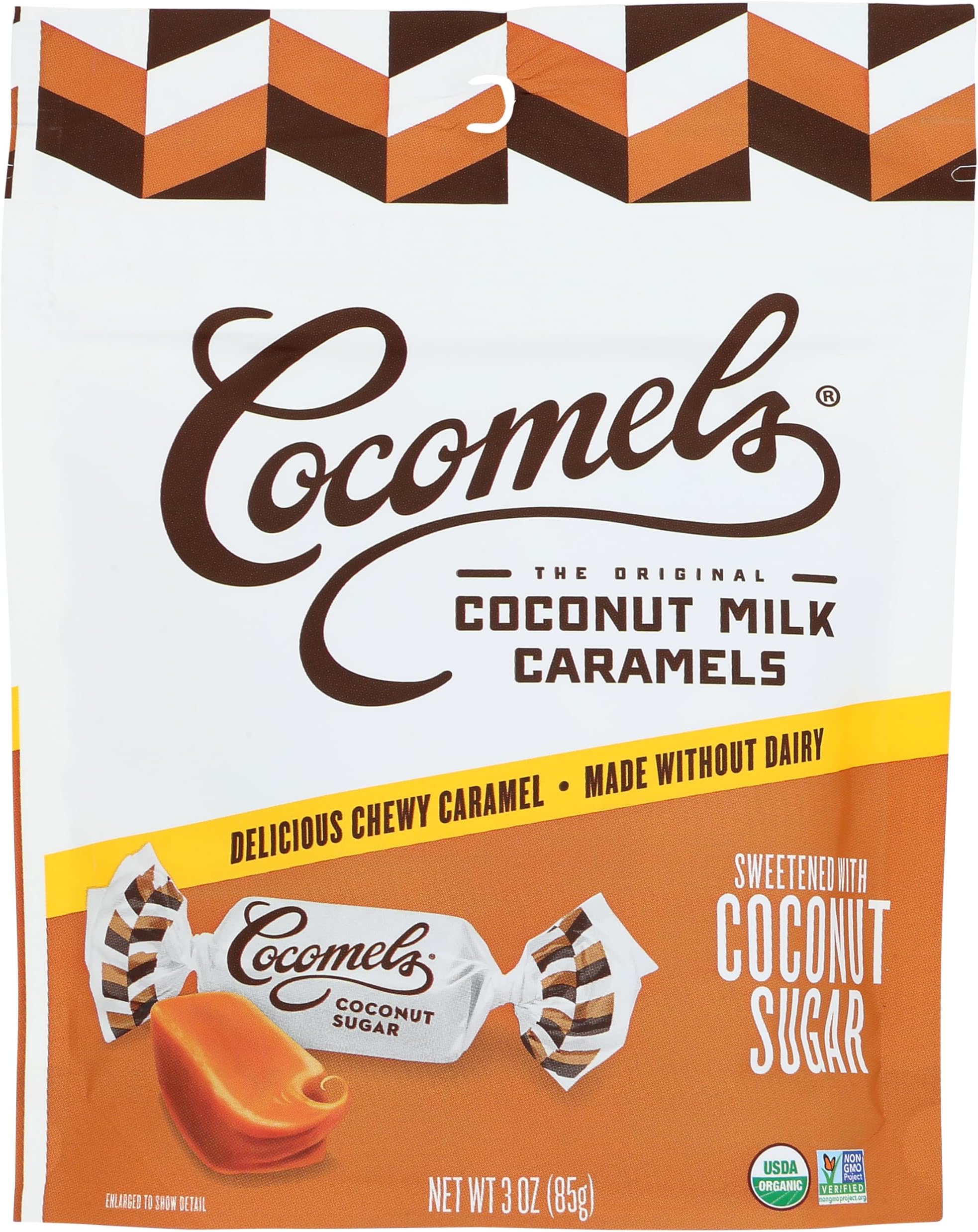 Cocomels Vanilla Coconut Milk Caramels Organic Vegan Candy, Vanilla Flavor, Pack of 6