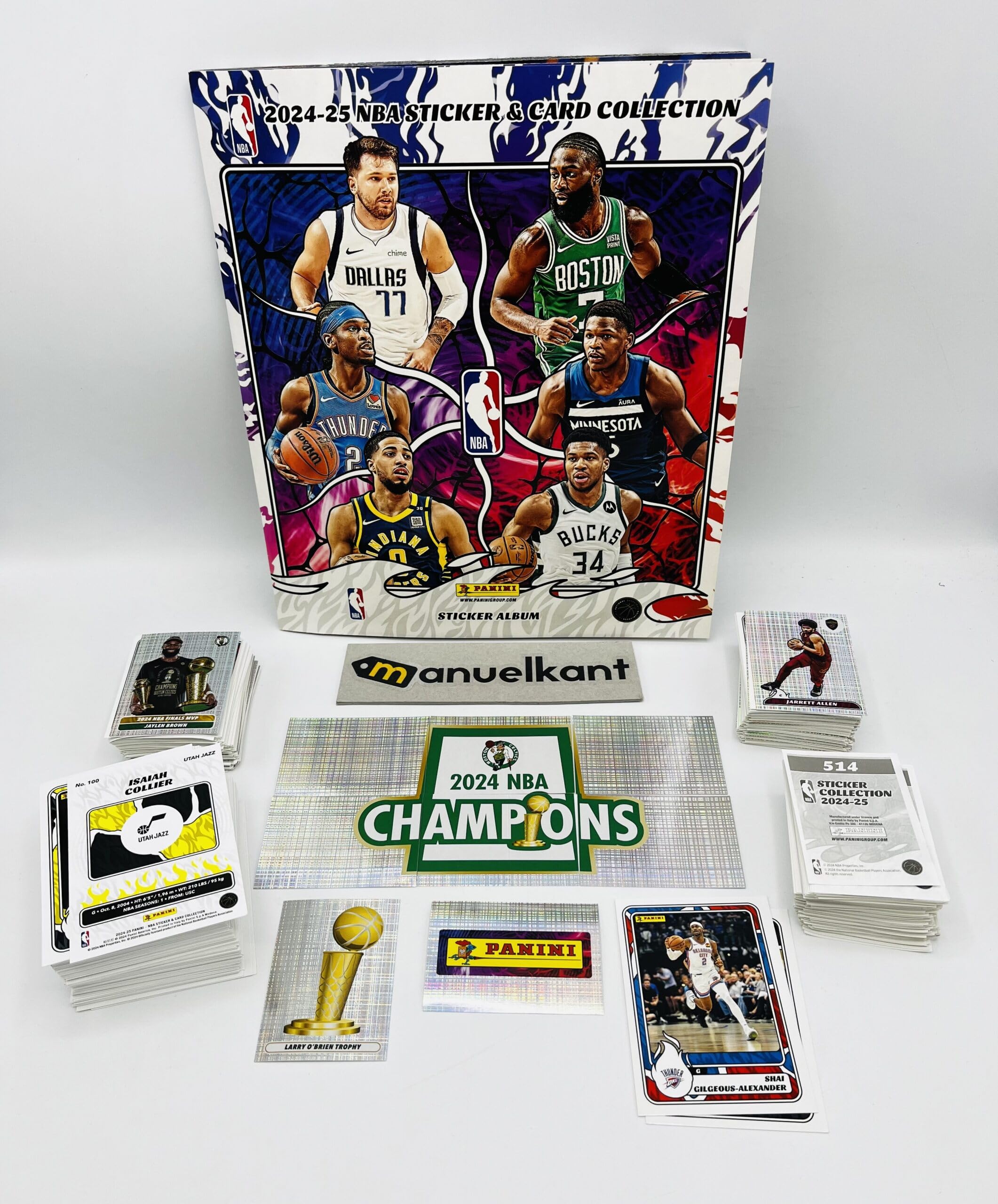 manuelkant Album + Komplett-Set Karten + 100 Karten NBA Sticker & Card Collection 2024 2025 Panini