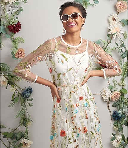 Miniatura 4 de Simplicity US8545PS - Patrones de costura para mujer, camisa y camiseta sin mangas, tallas 12-20