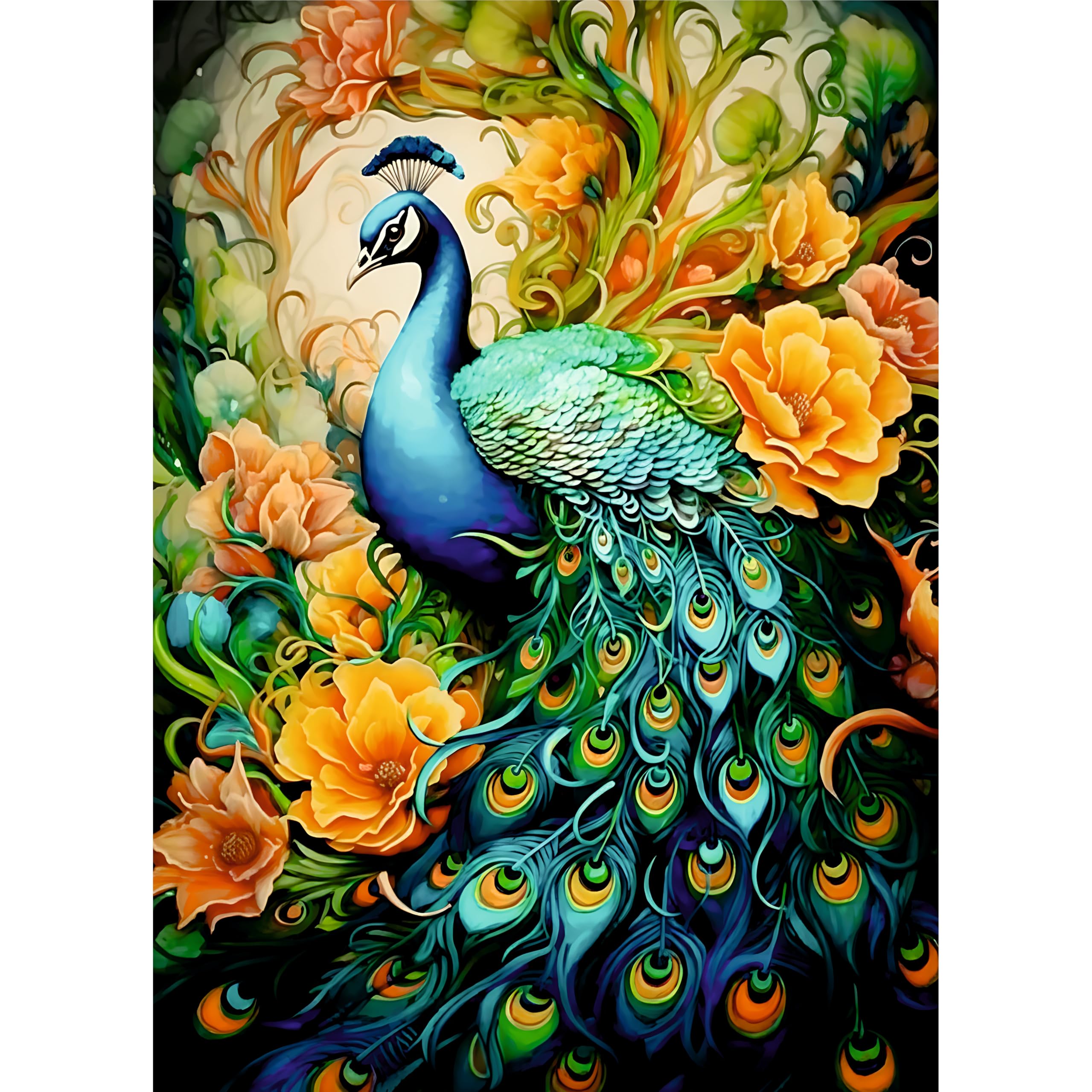 Decoupage Rice Papers – Decoupage Paper Design for Furniture, Mixed Media, Cards & Crafts, Decoupage by CRAFT KREATIVELY (Peacock)