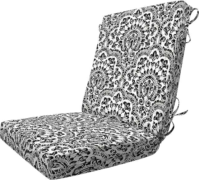 black and white outdoor chair cushions