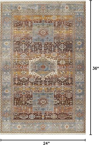 Miniatura 2 de Momeni Izmir - Alfombra de poliéster con respaldo de algodón, multicolor, 2 x 3 pies