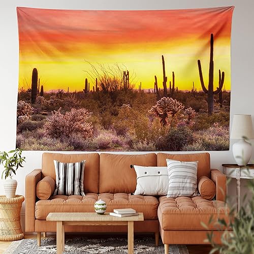 Miniatura 19 de Ambesonne Tapiz Groovy, letras de texto de la paz de los años setenta, ilustración musical de la revolución histórica de igualdad, colgante de pared