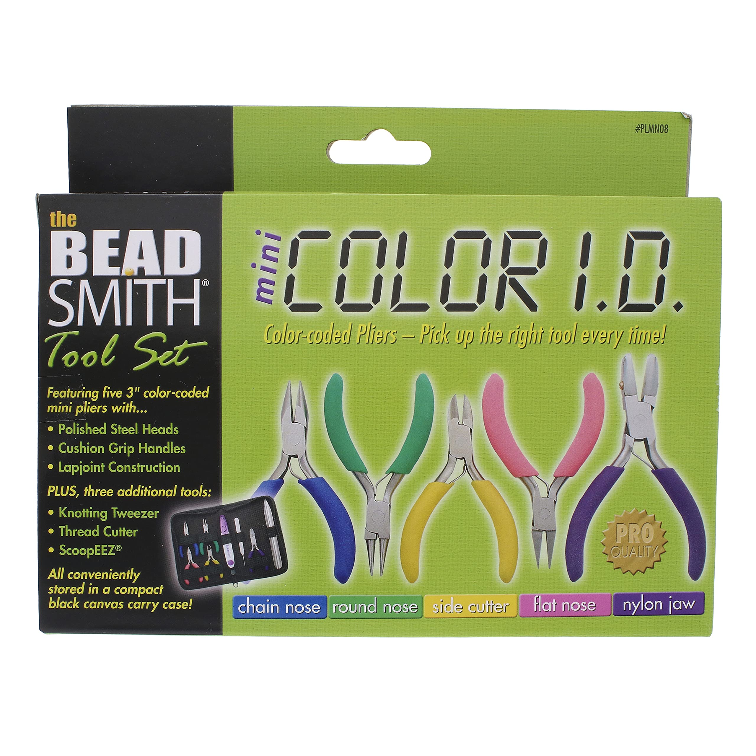 Pince à Nez Micro Fine Beadsmith - Poignées Vert Citron - Pour Bijouterie