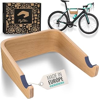 madeco Bicycle Wall Mount Wooden – FlyBike S Oak – Design Bicycle Mount Wall Mount for Home – Road Bike, Fixie, Single Speed, Gravel Bike, Mountain Bike Bicycle Holder