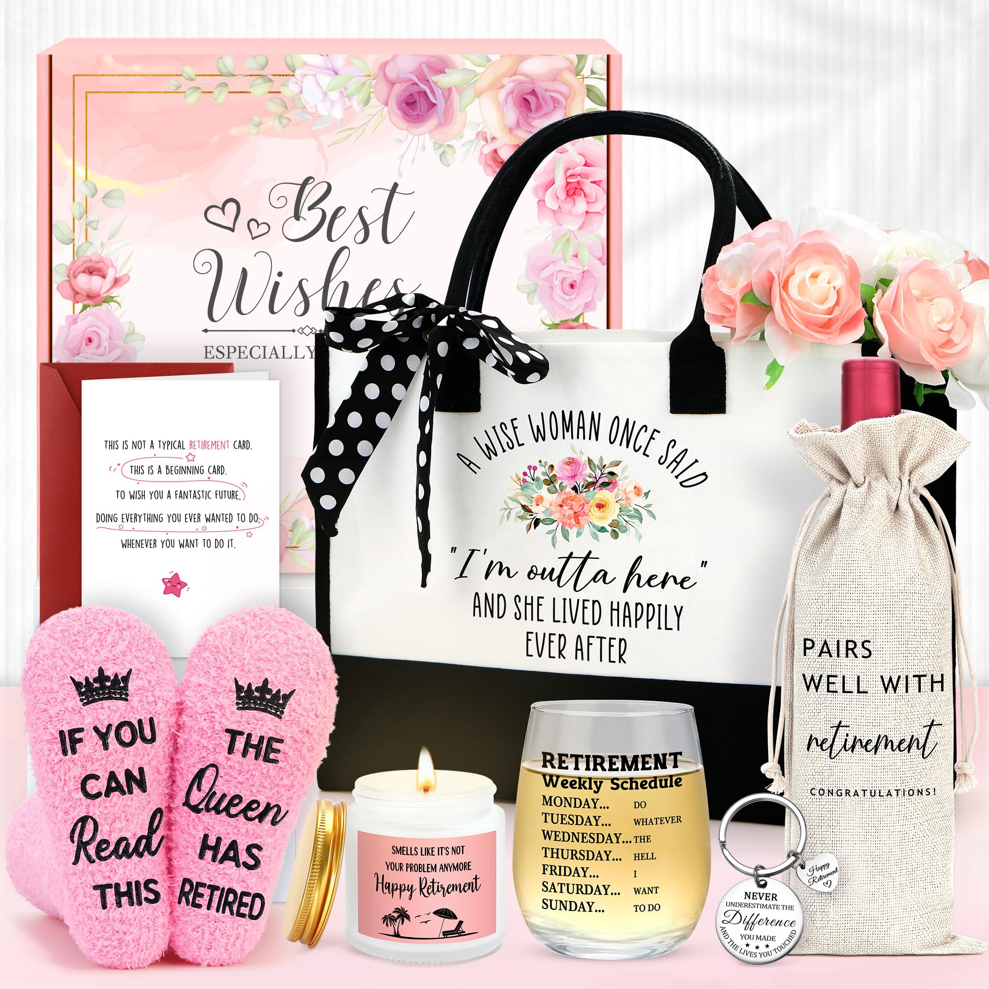 Saineron Retirement Gift for Woman Happy Retirement Gifts for Women 2025 Cool Retired Gifts for Women Coworker Teacher Nurse Friend Boss Mom Grandma Retirees Doctor