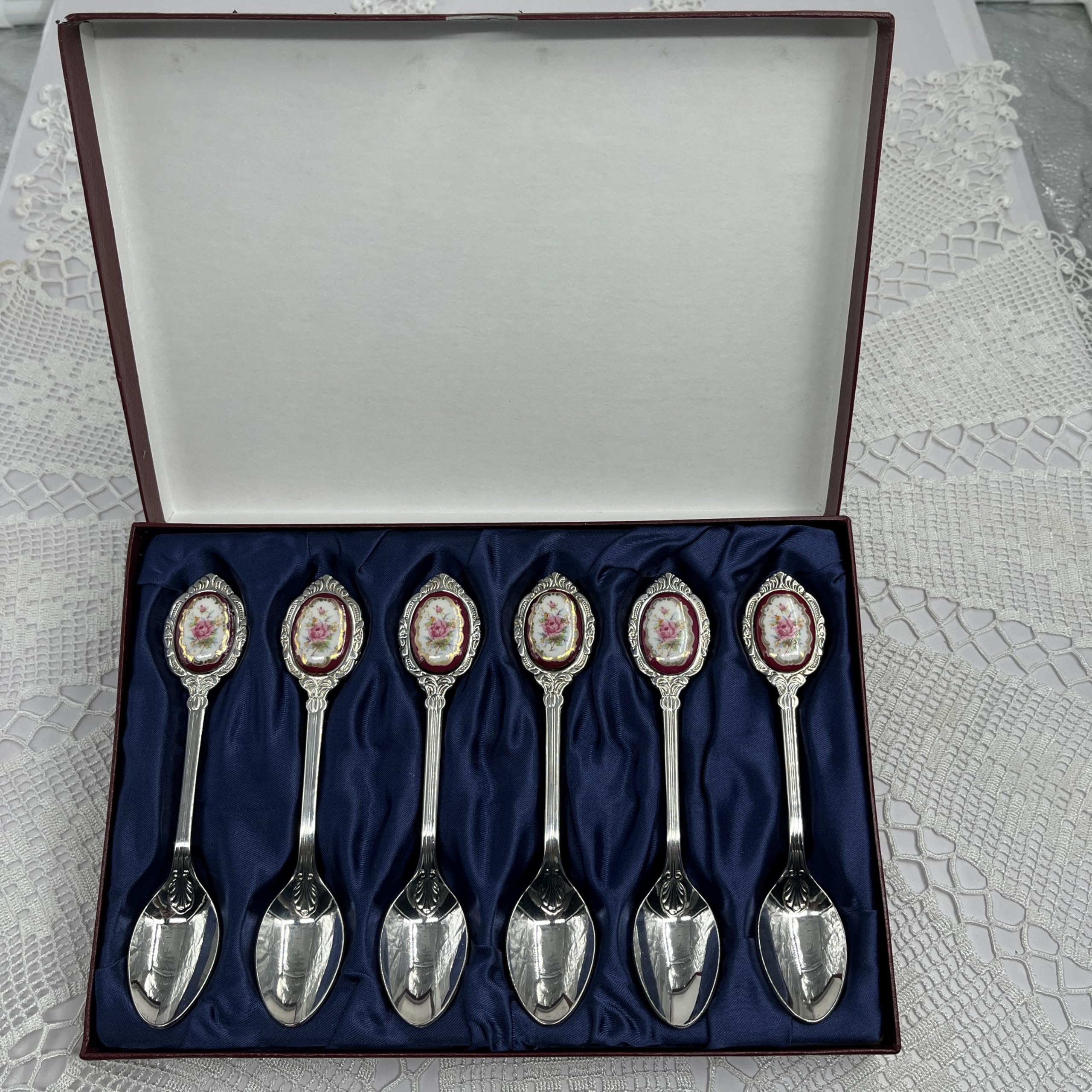 Lot de 6 cuillères à café en acier inoxydable - 13 cm de long