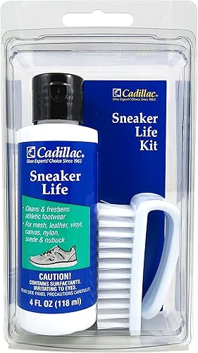 Miniatura 2 de Cadillac Sneaker Life - Kit de limpieza de zapatos atléticos - Limpiador premium + cepillo para blancos, gamuza, cuero, lona, botas de nobuck y más,