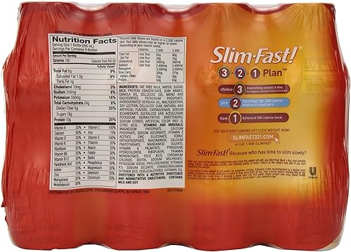 Miniatura 7 de SlimFast Botellas listas para beber batido de repuesto de vainilla francesa 10 onzas 8 unidades