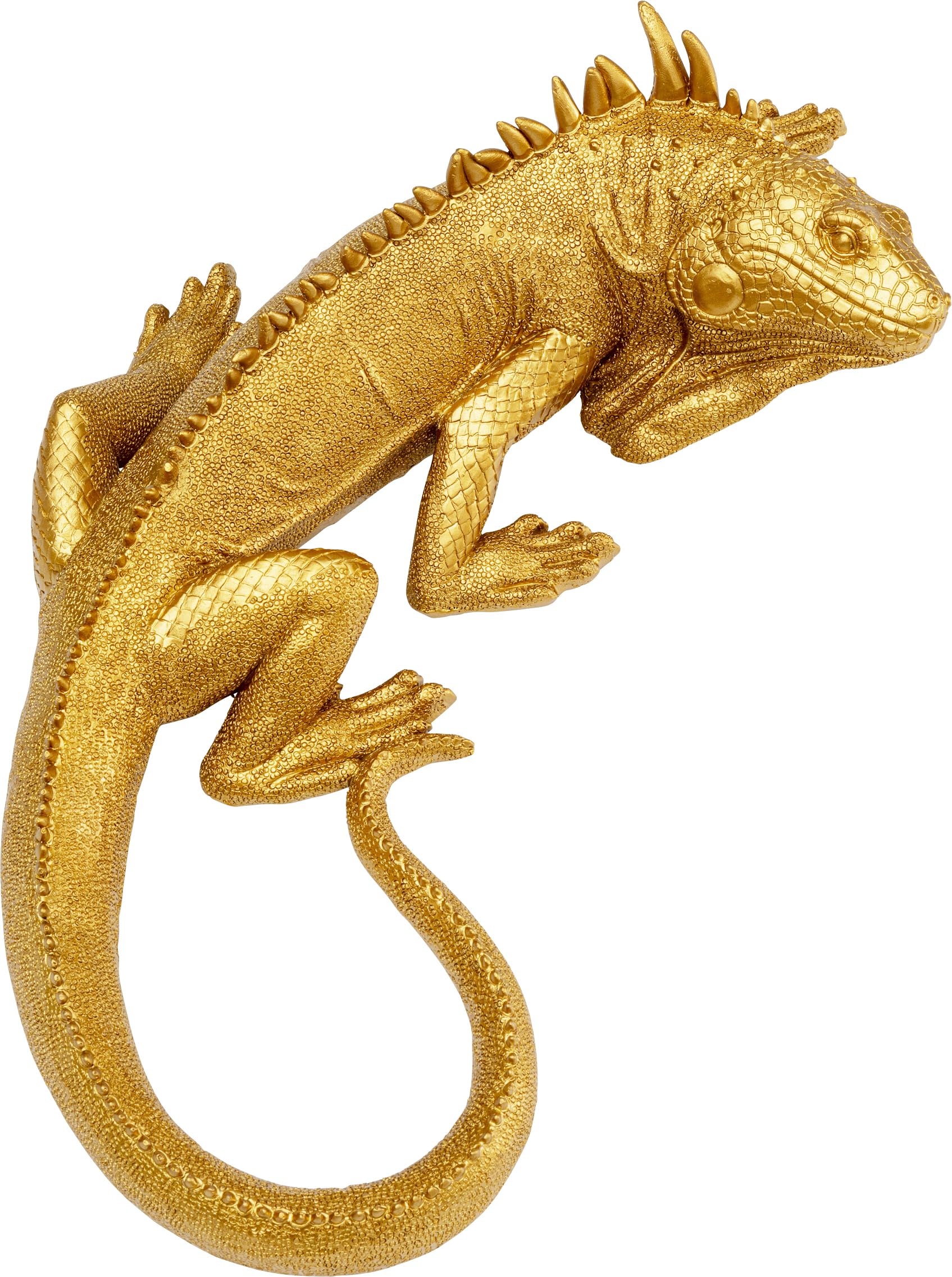 Kare Design Wall Object Lizard, Gold, Elegant, Wall-Mounted, Decorative Home Accessories, Room Decor, Home Decor for Living Room, Bedroom, Hallway, Kitchen, Home Office, 40x17x9 cm (H/W/D)