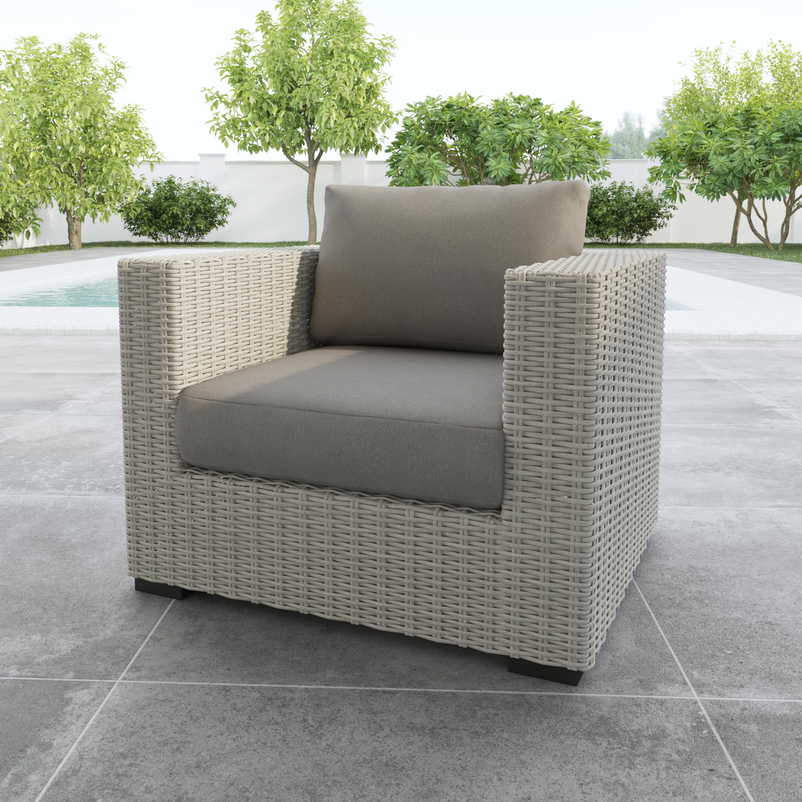 GOWE Outdoor Lounge Chair - Chic Design, Deep Cushions, Removable for Easy Storage - Relaxation in Style and Comfort
