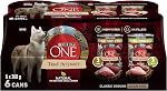 Purina ONE Classic Ground True Instinct Nourriture Humide pour Chien, Paquet Variété 2 Saveurs - Boîte de 368 g (6 Paquets)