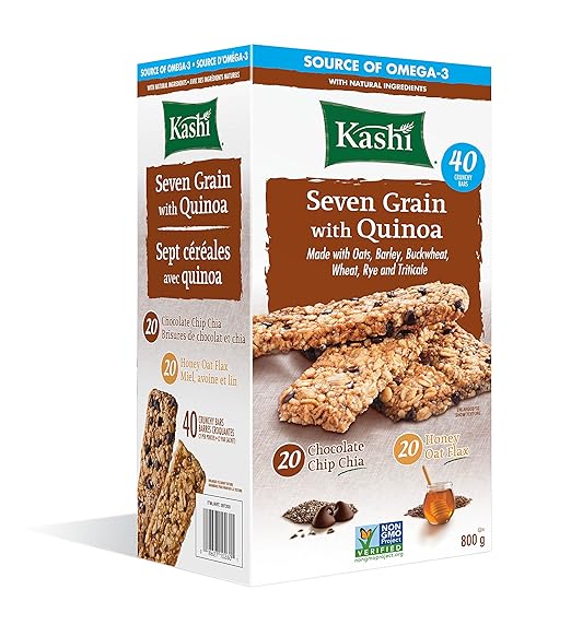 KASHI Seven Grain with Quinoa Bars, 40 Count