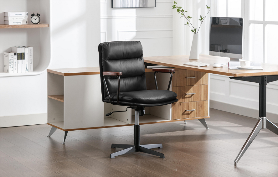 Amazon.com: Okeysen Office Desk Chair No Wheels, PU Padded
